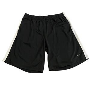 Nike Black Training/Basketball Shorts Color Black/White Mens Size XL Performance